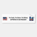 Search for military support bumper stickers President