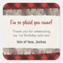 Search for lumberjack favor stickers Thank you
