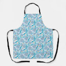 Search for and blue abstract aprons For her