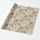 Search for vintage botanical wrapping paper Flower pattern