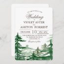 Search for fir tree wedding invitations Watercolor