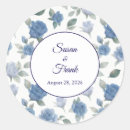 Search for blue wedding stickers Round