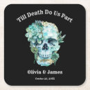Search for halloween wedding coasters Floral skull