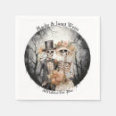 Search for halloween wedding napkins Black and white