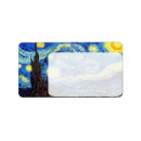 Search for van gogh starry night return address labels Vintage