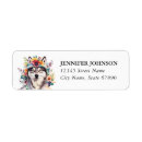 Search for husky dog return address labels Cute