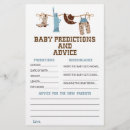 Search for baby shower and prediction advice cards Blue