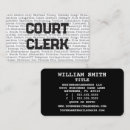 Search for clerk business cards Law