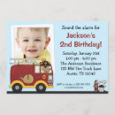 Search for fire engine birthday invitations Boy