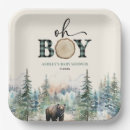 Search for woodland baby shower plates Boy