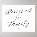 Search for reserved for family signs Elegant