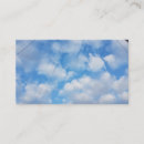 Search for blue sky and clouds business cards White