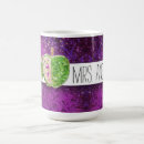 Search for green and purple mugs Teacher