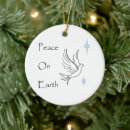 Search for peace christmas tree decorations Black and white