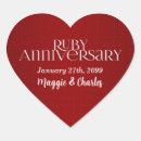 Search for ruby anniversary wedding stickers 40th