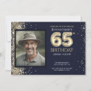 Search for 65th birthday invitations Gold