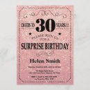Search for rose gold thirty birthday invitations Cheers to 30 years