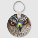 Search for raptor bird key rings Watercolor