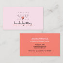 Search for nanny business cards Baby sitter