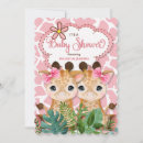 Search for jungle baby girl shower invitations Zoo animals