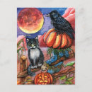 Search for moon cat postcards Jack o' lantern