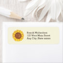 Search for cute country return address labels Sunflower