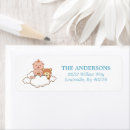 Search for baby announcement return address labels Teddy bear