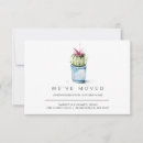 Search for cactus moving announcement cards Change of address