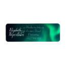 Search for northern lights return address labels Night sky