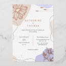 Search for purple and rose gold wedding invitations Trendy