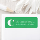 Search for monogram graduation return address labels Initial