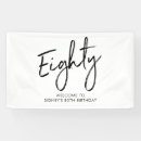 Search for 80th birthday banners Welcome