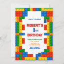 Search for color block invitations Building bricks