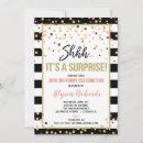 Search for rose gold and black birthday invitations Party