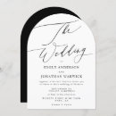 Search for modern simple black and white wedding invitations Arch
