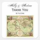 Search for old world map stickers Vintage