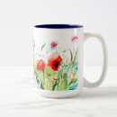 Search for red poppy flowers mugs Colourful