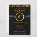 Search for golden anniversary invitations Black and gold