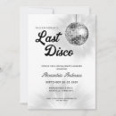 Search for silver hens party invitations Disco bachelorette
