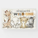 Search for safari birthday banners Wild one birthday