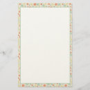 Search for floral border stationery paper Red