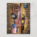 Search for vintage red truck postcards Barn
