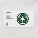Search for waste recycling business cards Green