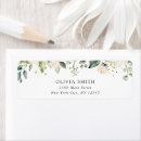 Search for white flower return address labels Bride