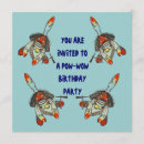 Search for pow wow birthday invitations Indian
