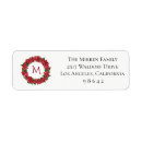 Search for rustic flowers return address labels Red