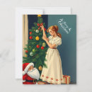 Search for vintage tree christmas cards Woman