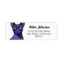 Search for blue cat return address labels Cats