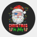 Search for patriotic christmas stickers Santa