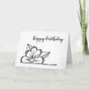 Search for flower drawing birthday cards Black and white